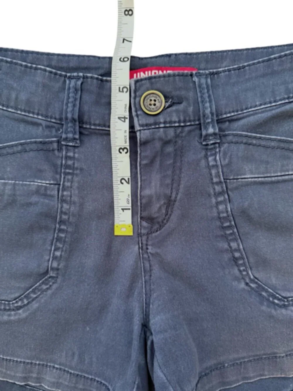 UNIONBAY Delaney Low Rise Dark Denim Shorts Y2K Indie Sleaze Utility Gorpcore 5
